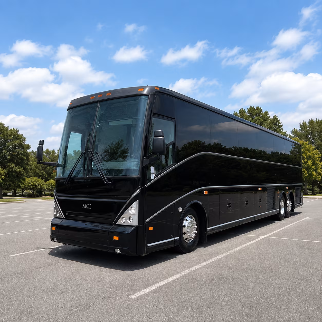 reading charter bus rental exterior