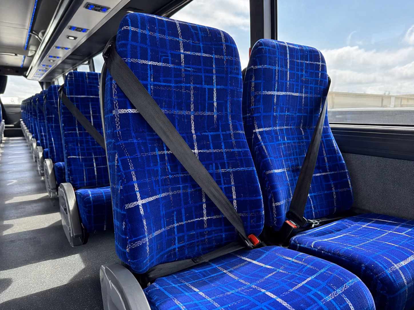 reading charter bus rental inside