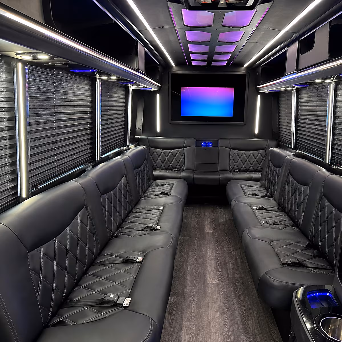 reading party bus rentals inside